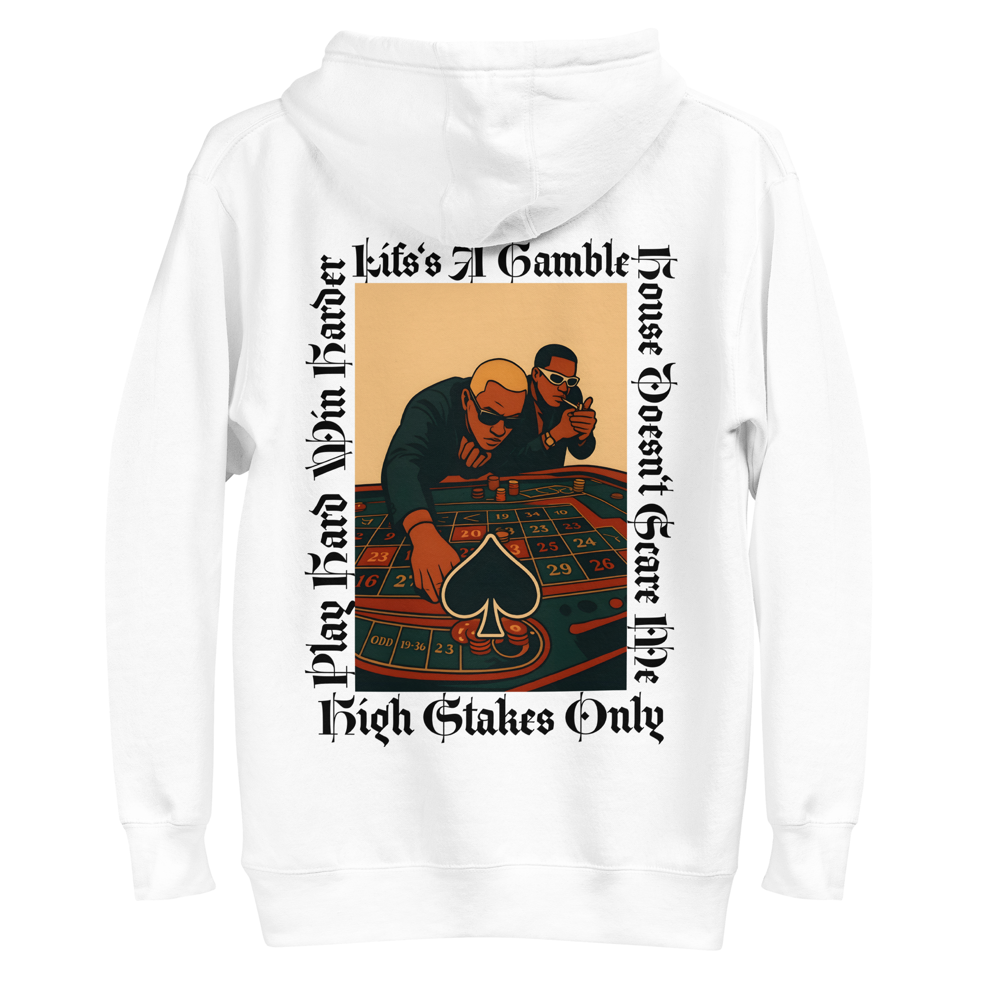 Casino White Hoodie