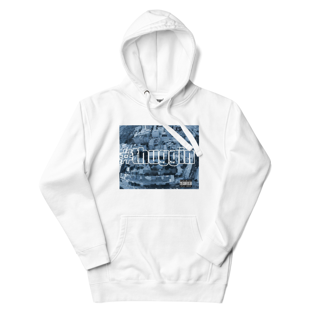 Thuggin White Hoodie
